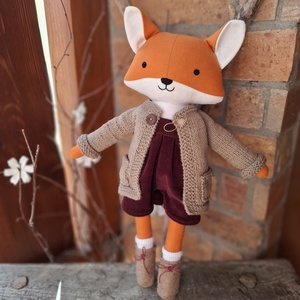 Csutak a rókafiú - öltöztethető varrott róka figura, Játék & Sport, Plüssállat & Játékfigura, Róka, Baba-és bábkészítés, Varrás, MESKA