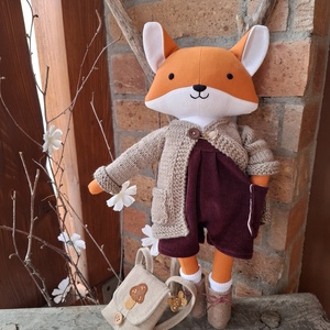 Csutak a rókafiú - öltöztethető varrott róka figura - játék & sport - plüssállat & játékfigura - róka - Meska.hu