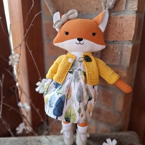 Falevél lánykaruha szett varrott állatfigurához - játék & sport - baba & babaház - játékbaba, babakellék - Meska.hu