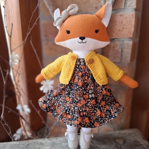 Virágmintás lánykaruha szett varrott állatfigurához - játék & sport - baba & babaház - játékbaba, babakellék - Meska.hu