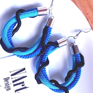 Kék m�nia fülbevaló - Meska.hu