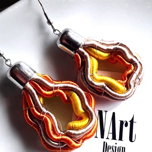 Akció! Késő naplemente design fülbevaló - ékszer - fülbevaló - lógó csepp fülbevaló - Meska.hu