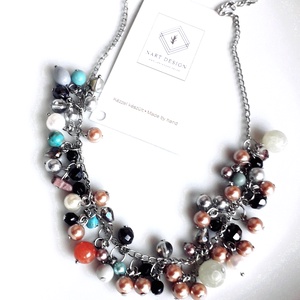 Melange mineral pearl nyaklánc - Meska.hu