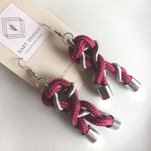 Melír statement fülbevaló - ékszer - fülbevaló - lógó fülbevaló - Meska.hu