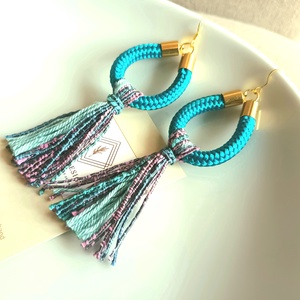 Türkiz Design fülbevaló - Meska.hu