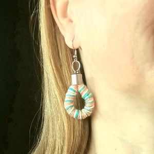 Türkiz, barack fonal ékszerszett - ékszer - ékszerszett - Meska.hu