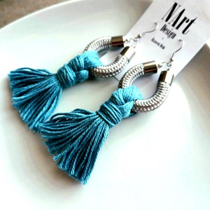 Türkiz Design fülbevaló - Meska.hu