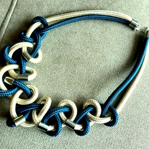 Kék hullám Design nyaklánc - ékszer - nyaklánc - statement nyaklánc - Meska.hu