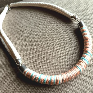 Pasztell türkíz, Ékszer, Nyaklánc, Statement nyaklánc, Ékszerkészítés, MESKA