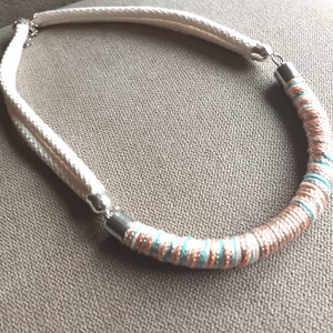 Pasztell türkíz - ékszer - nyaklánc - statement nyaklánc - Meska.hu