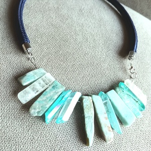 Türkíz ásvány nyaklánc - ékszer - nyaklánc - statement nyaklánc - Meska.hu