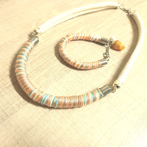 Pasztell türkíz - ékszer - nyaklánc - statement nyaklánc - Meska.hu