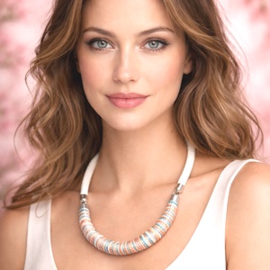 Pasztell türkíz, Ékszer, Nyaklánc, Statement nyaklánc, Ékszerkészítés, MESKA