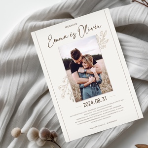Esküvői meghívó - saját fotóval - Meska.hu