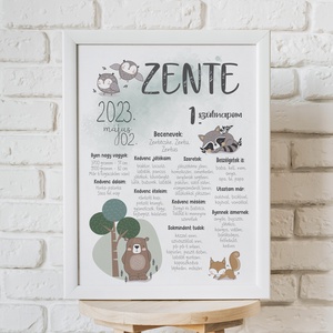 1. szülinapom plakát, Otthon & Életmód, Babaszoba, gyerekszoba, Babaszoba dekoráció, Fotó, grafika, rajz, illusztráció, MESKA