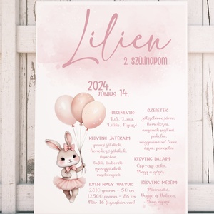 1. szülinapom plakát - emlékőrző, Otthon & Életmód, Babaszoba, gyerekszoba, Babaszoba dekoráció, Fotó, grafika, rajz, illusztráció, MESKA