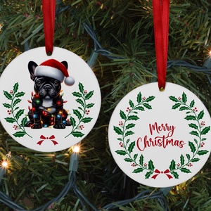 Karácsonyfadísz egyedi grafikával, fotóval - egyéni felirattal, Karácsony, Karácsonyi lakásdekoráció, Karácsonyfadíszek, Fotó, grafika, rajz, illusztráció, MESKA