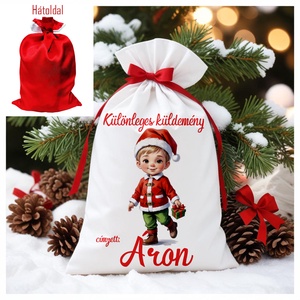 Névre szóló Mikulás zsák, Karácsony, Mikulás, Mikulás zsák, Fotó, grafika, rajz, illusztráció, MESKA