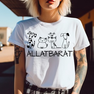  állatbarát - póló  , Ruha & Divat, Női ruha, Póló, felső, Fotó, grafika, rajz, illusztráció, MESKA