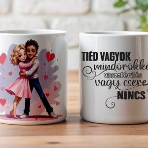 Valentin napi páros bögre szett, Otthon & Életmód, Konyhafelszerelés, tálalás, Tálalás, Bögre & Csésze, Fotó, grafika, rajz, illusztráció, MESKA