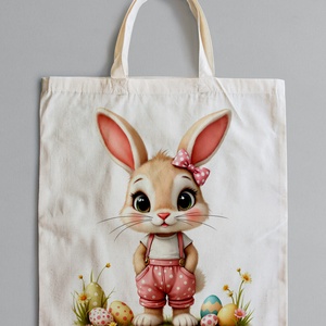 húsvéti nyuszi vászontáska - Meska.hu