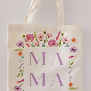 mama vászontáska, Táska & Tok, Bevásárlás & Shopper táska, Shopper, textiltáska, szatyor, Fotó, grafika, rajz, illusztráció, MESKA