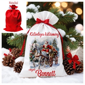 Névre szóló Mikulás zsák, Karácsony, Mikulás, Mikulás zsák, Fotó, grafika, rajz, illusztráció, MESKA