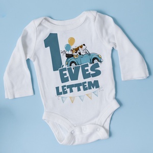 Szülinapi body - egyedi grafikával, Baba - mama, Baba body, Babaruházat, Fotó, grafika, rajz, illusztráció, MESKA