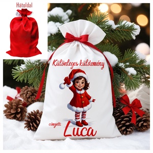 Névre szóló Mikulás zsák, Karácsony, Mikulás, Mikulás zsák, Fotó, grafika, rajz, illusztráció, MESKA
