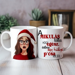 Mikulás bögre, Otthon & Életmód, Konyhafelszerelés, tálalás, Tálalás, Bögre & Csésze, Fotó, grafika, rajz, illusztráció, MESKA