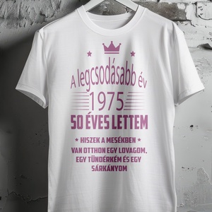 Személyre szabható szülinapi póló, Ruha & Divat, Női ruha, Póló, felső, Fotó, grafika, rajz, illusztráció, MESKA