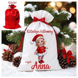Névre szóló Mikulás zsák, Karácsony, Mikulás, Mikulás zsák, Fotó, grafika, rajz, illusztráció, MESKA