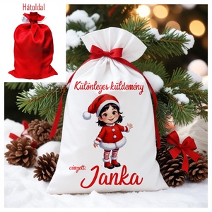 Névre szóló Mikulás zsák, Karácsony, Mikulás, Mikulás zsák, Fotó, grafika, rajz, illusztráció, MESKA