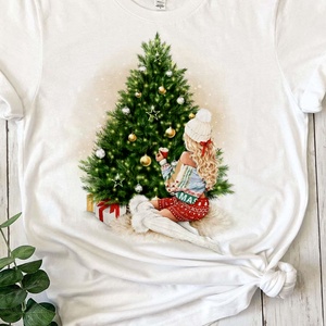 Karácsonyi póló, Ruha & Divat, Női ruha, Póló, felső, Fotó, grafika, rajz, illusztráció, MESKA