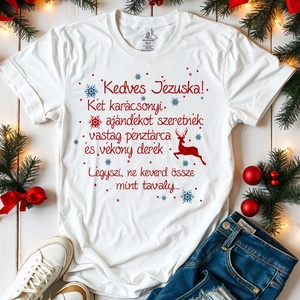 Karácsonyi póló, Ruha & Divat, Női ruha, Póló, felső, Fotó, grafika, rajz, illusztráció, MESKA