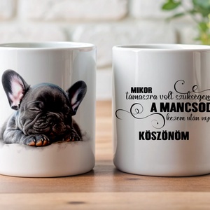 Francia bulldog - bögre, Otthon & Életmód, Konyhafelszerelés, tálalás, Tálalás, Bögre & Csésze, Fotó, grafika, rajz, illusztráció, MESKA