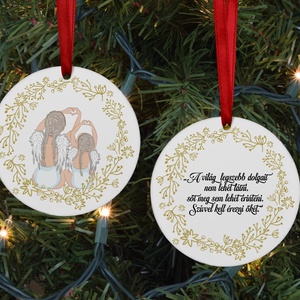 Karácsonyfadísz saját fotóval - egyéni felirattal - karácsony - karácsonyi lakásdekoráció - karácsonyfadíszek - Meska.hu