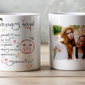 Anya bögre - saját fotóval, Otthon & Életmód, Konyhafelszerelés, tálalás, Tálalás, Bögre & Csésze, Fotó, grafika, rajz, illusztráció, MESKA