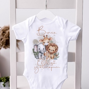 Szülinapi body - egyedi grafikával, Baba - mama, Babaruházat, Baba body, Fotó, grafika, rajz, illusztráció, MESKA