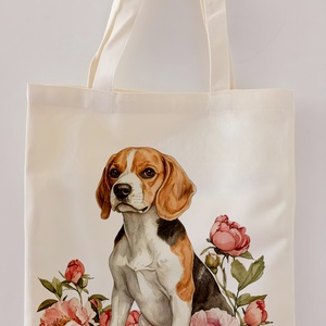 Beagle vászontáska, Táska & Tok, Bevásárlás & Shopper táska, Shopper, textiltáska, szatyor, Fotó, grafika, rajz, illusztráció, MESKA