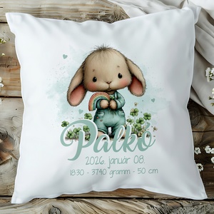 Babaköszöntő kispárna, Baba - mama, Babaszoba dekoráció, Gyerek díszpárna, Fotó, grafika, rajz, illusztráció, MESKA