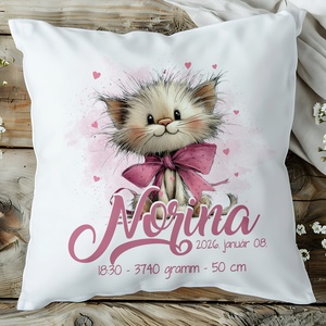 Babaköszöntő kispárna, Baba - mama, Babaszoba dekoráció, Gyerek díszpárna, Fotó, grafika, rajz, illusztráció, MESKA