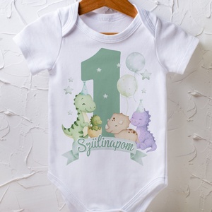 Szülinapi body - egyedi grafikával, Baba - mama, Babaruházat, Baba body, Fotó, grafika, rajz, illusztráció, MESKA