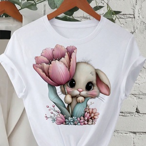 húsvéti nyuszis póló, Ruha & Divat, Női ruha, Póló, felső, Fotó, grafika, rajz, illusztráció, MESKA