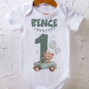 Szülinapi body - egyedi grafikával, Baba - mama, Babaruházat, Baba body, Fotó, grafika, rajz, illusztráció, MESKA