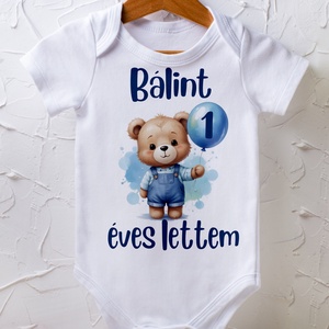 Szülinapi body - egyedi grafikával, Baba - mama, Babaruházat, Baba body, Fotó, grafika, rajz, illusztráció, MESKA