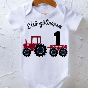 Szülinapi body - egyedi grafikával, Baba - mama, Babaruházat, Baba body, Fotó, grafika, rajz, illusztráció, MESKA