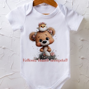 Húsvéti body - egyedi grafikával, Baba - mama, Babaruházat, Baba body, Fotó, grafika, rajz, illusztráció, MESKA