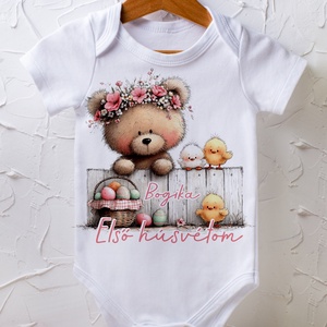 Húsvéti body - egyedi grafikával, Baba - mama, Babaruházat, Baba body, Fotó, grafika, rajz, illusztráció, MESKA