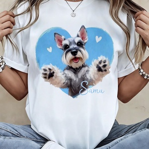 schauzer póló - kutyus névvel, Ruha & Divat, Női ruha, Póló, felső, Fotó, grafika, rajz, illusztráció, MESKA